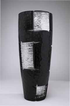 VASE BLACK Limited Edition 7 pieces Diameter : 16 cm / 6,4 inches - H : 40 cm - 16 inches VASE BLACK Limited Edition 7 pieces Diameter : 16 cm / 6,4 inches - H : 40 cm - 16 inches