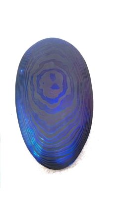 Galet - 2015 (Presse-papier) - Acier damas bleui